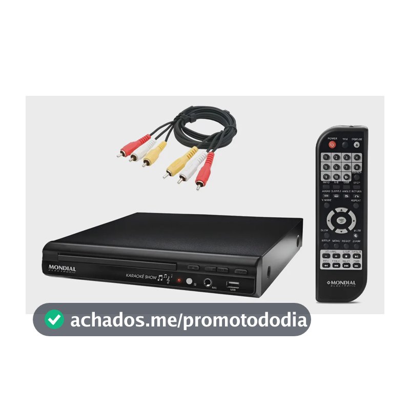 Dvd Player Mondial Mp3 Usb Karaokê 4860-01 Voltagem Bivolt