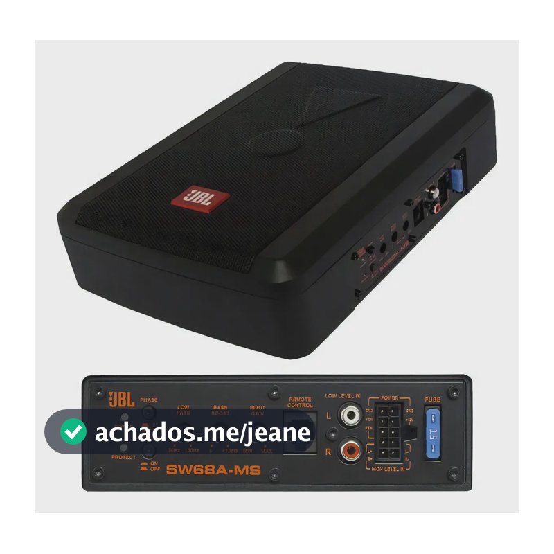 Caixa Amplificada Ativa Jbl Sw68a-ms Slim 6x8 Polegadas 100w Rms