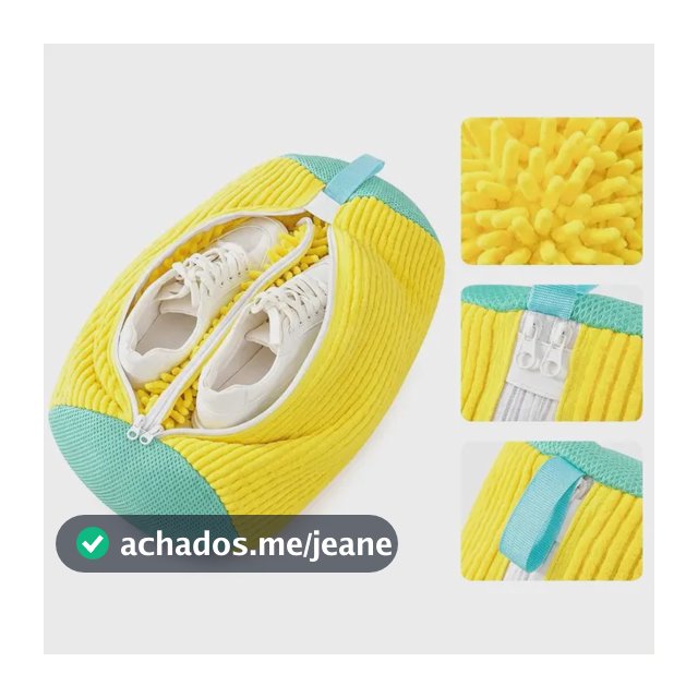 Saco Para Lavar Tênis Na Máquina Chenille Duplo