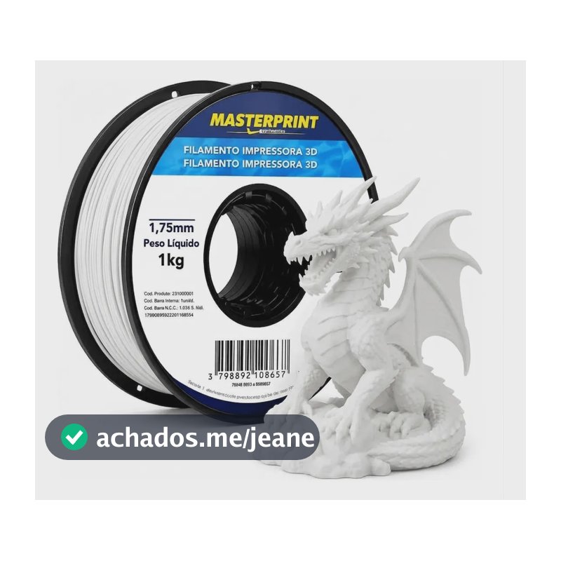 Filamento Branco Petg Masterprint 1.75mm 1kg Branco
