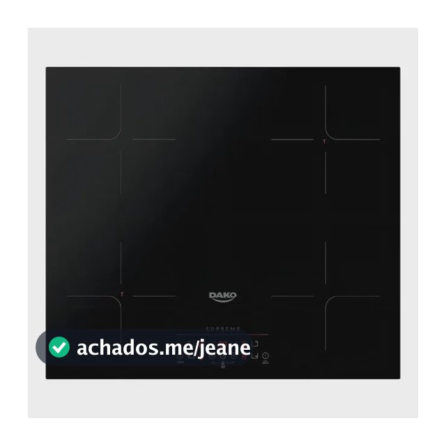 Cooktop de Indução 4 Bocas Dako Supreme Preto com Trava de Segurança
