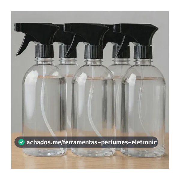 Kit 5 Borrifadores Pulverizador Spray 500ml Gatilho Premium Preto