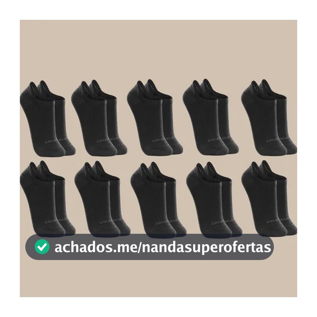 Kit 10 Pares De Meias Lupo Soquete Invisível Sport