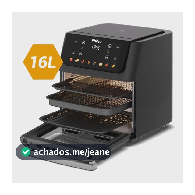 Fritadeira Air Fryer Philco 16 Litros Paf16c Preto 220v