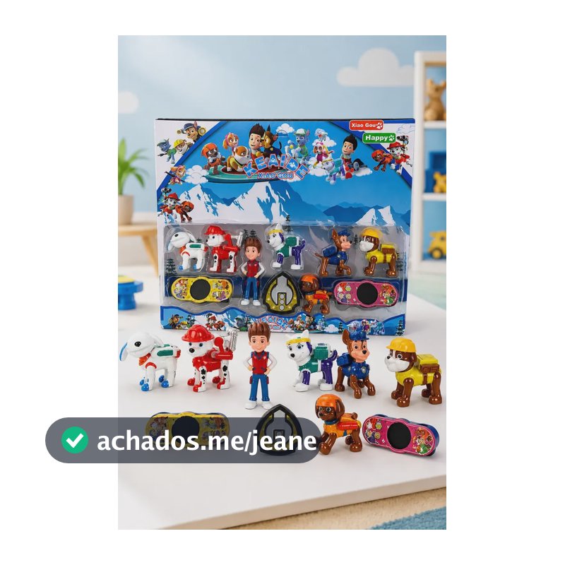 Kit Bonecos Patrulha Canina 7 Personagens Ryder Brinquedo