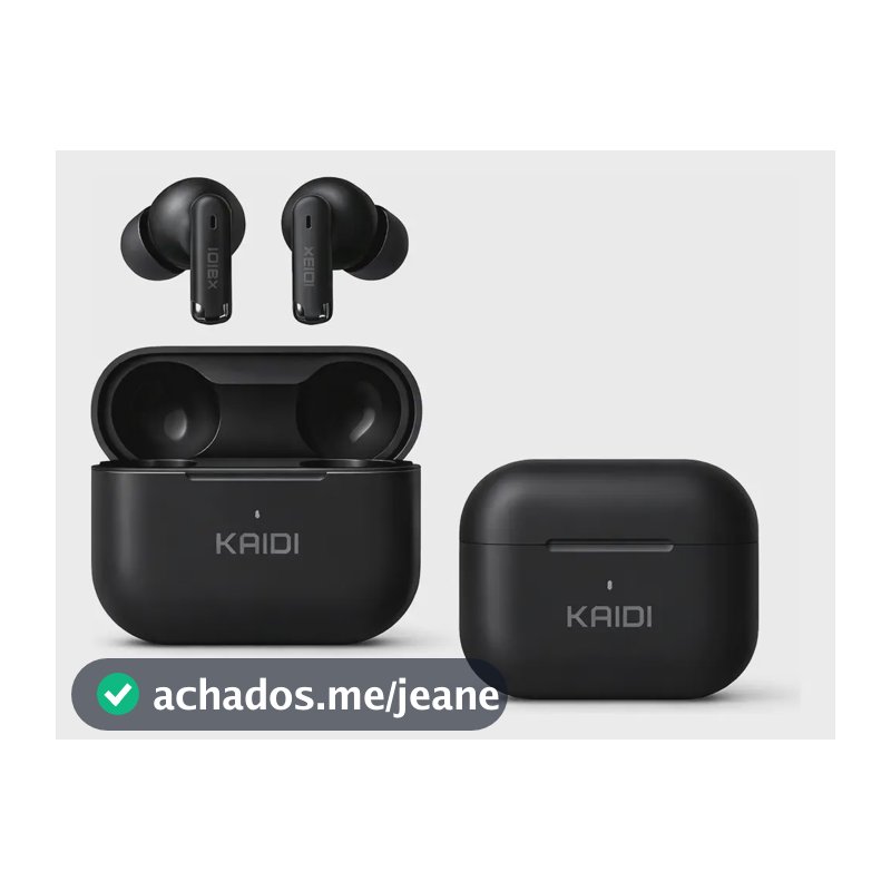Fone Bluetooth 5.4 Sem Fio Tws Kaidi Kd780 Graves Potentes Preto