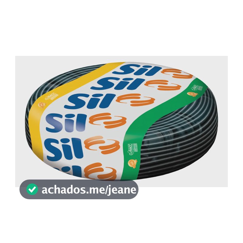 Fio Cabo Cobre Flexível 10mm 750v Rolo De 100m Sil Cores Cor Da Cobertura Preto