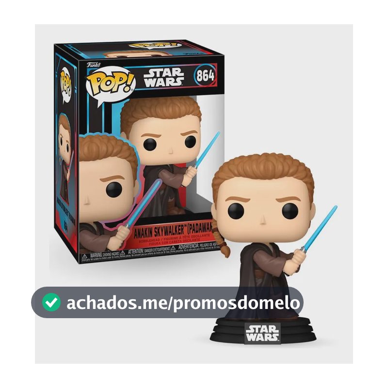 Boneco Funko Pop! Star Wars Padawan Anakin Com Sabre De Luz