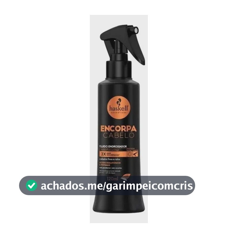Fluido Engrossador de Fios Haskell Encorpa Cabelo de 120mL