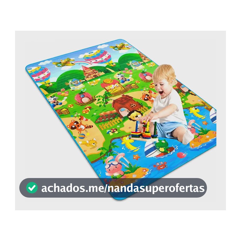 Tapete Térmico Tatame Gigante Infantil Emborrachado Impermeável Educativo Atividades Bebê 180x120cm Cor Unissex