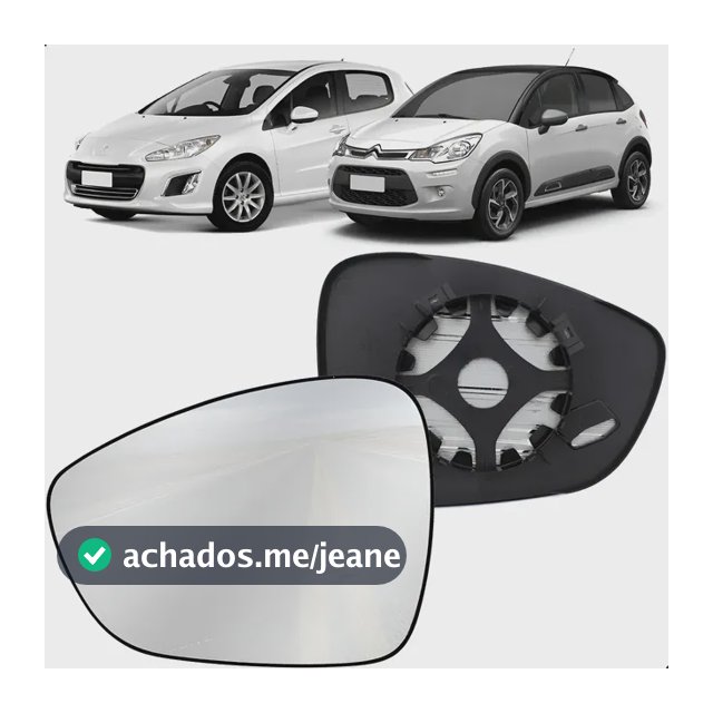 Lente C/ Base Retrovisor Aircorss / C3 / 308 / 408 Original
