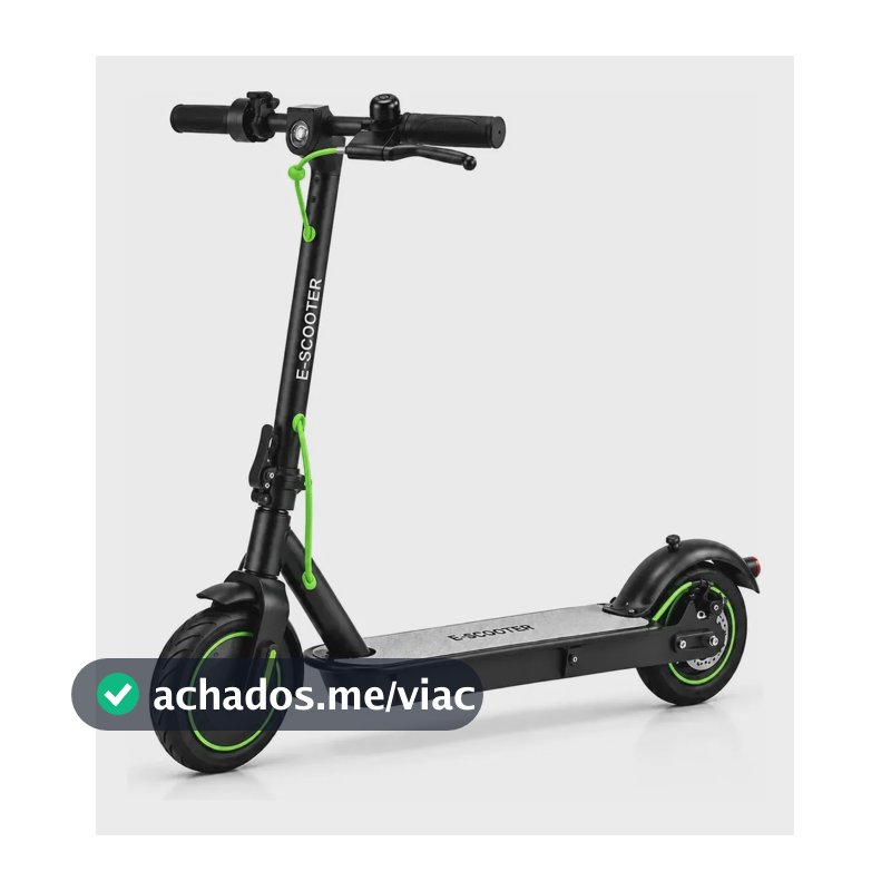 Patinete Elétrico 500w 25km/h Dobrável App Bluetooth Rapido Preto