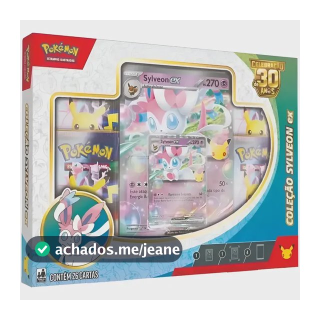 Pokémon Tcg Celebração De 30 Anos Box Sylveon Ex Copag