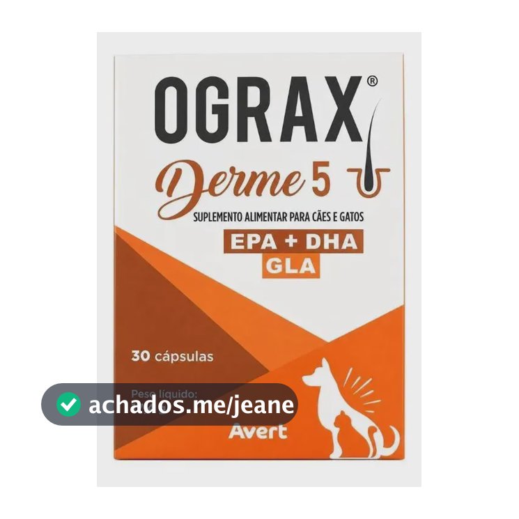 Ograx Derme 5 Omega 3 30 Cápsulas Suplemento