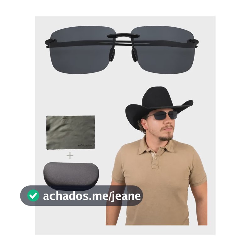 Óculos Country De Sol Texas Rodeio Leve Americano Flexível Preto