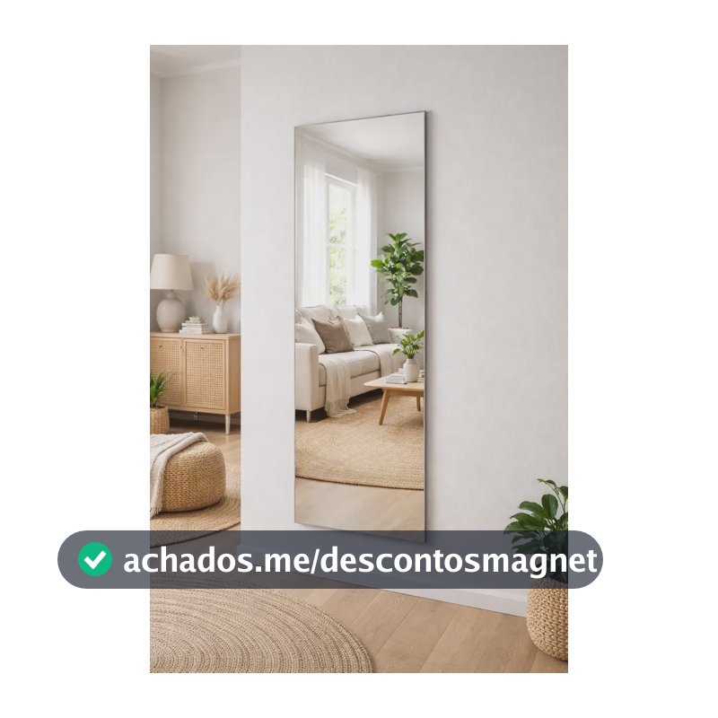 Espelho Rocco Corpo Inteiro Organico 90x40 Pinterest Grande Retangular - Suporte
