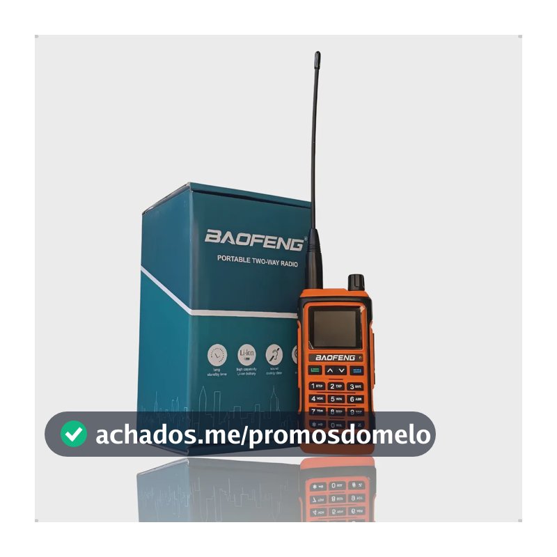 Radio Amador Comunicador Baofeng Uv17 Uhf Vhf Am Fm Aviação Bandas De Freqüência Vhf Uhf Fm Cor Laranja