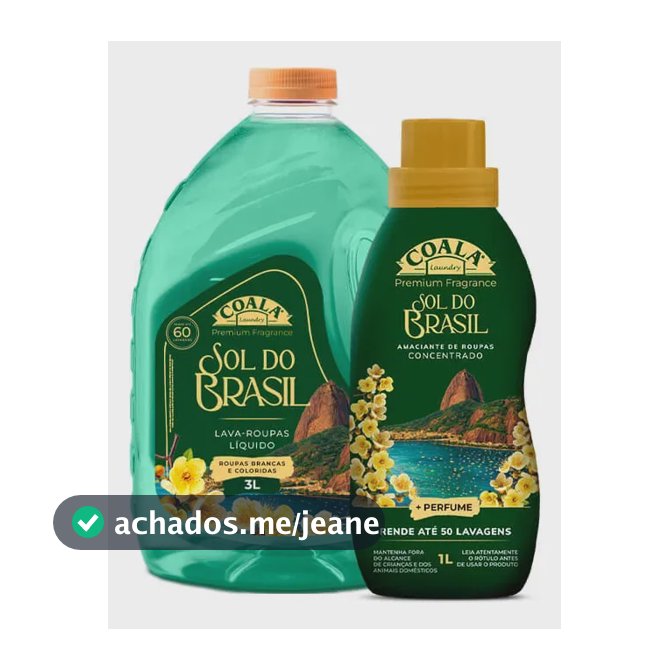 Kit Coala Laundry Lava Roupas 3l + 1 Amaciante Sol Do Brasil