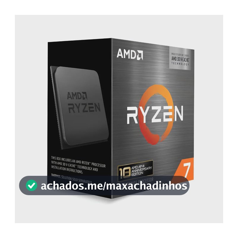 Processador Amd Ryzen 7 5800x3d, 4.5ghz Turbo,cache 96mb Am4