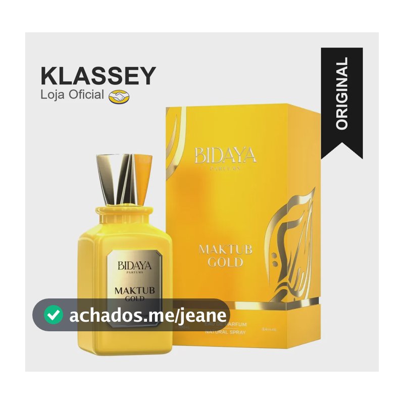 Perfume Árabe Maktub Gold 100ml Bidaya  Eau De Parfum