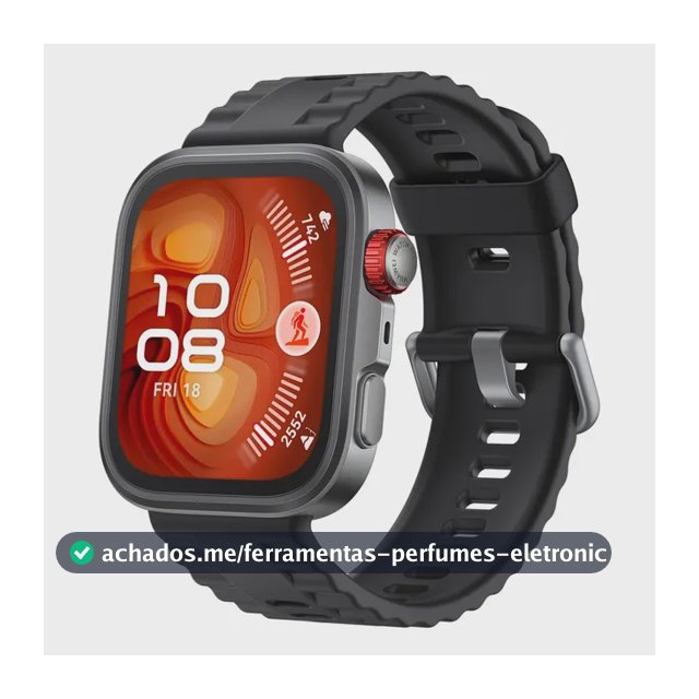 Smartwatch HUAWEI WATCH FIT4 Pro Esportes ao Ar Livre de Nível Profissional Mapa de Campos de Golfe Bateria com Autonomia de até 10 Dias Compatível com iOS e Android Preto