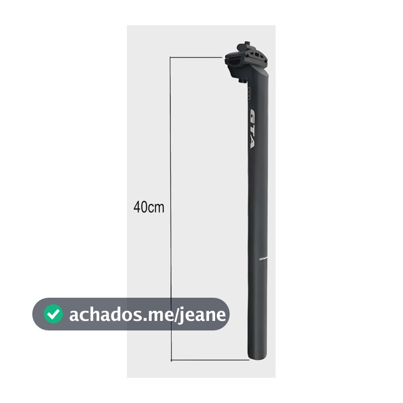 Canote Selim 40cm Gta Alumínio 27,2 X 400mm Bike C/ Carrinho Preto