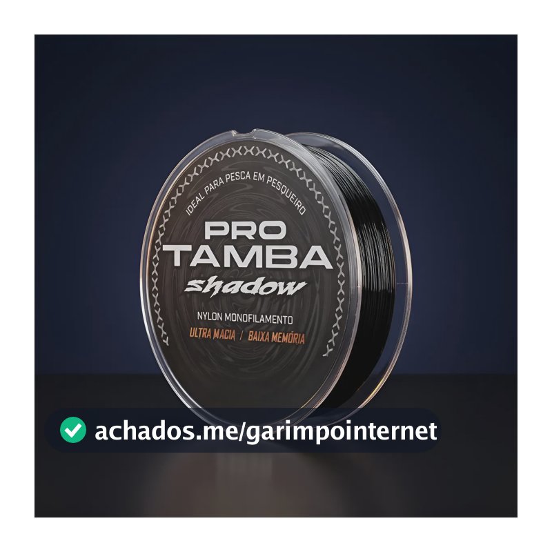 Linha Pesca Monofilamento Pro Tamba Shadow 300m Lançamento Preta 0,40mm