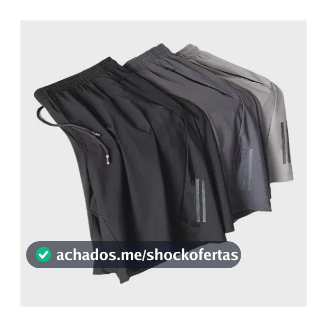 Kit 3 Bermuda Masculina Importada Seda  Secagem Rápida