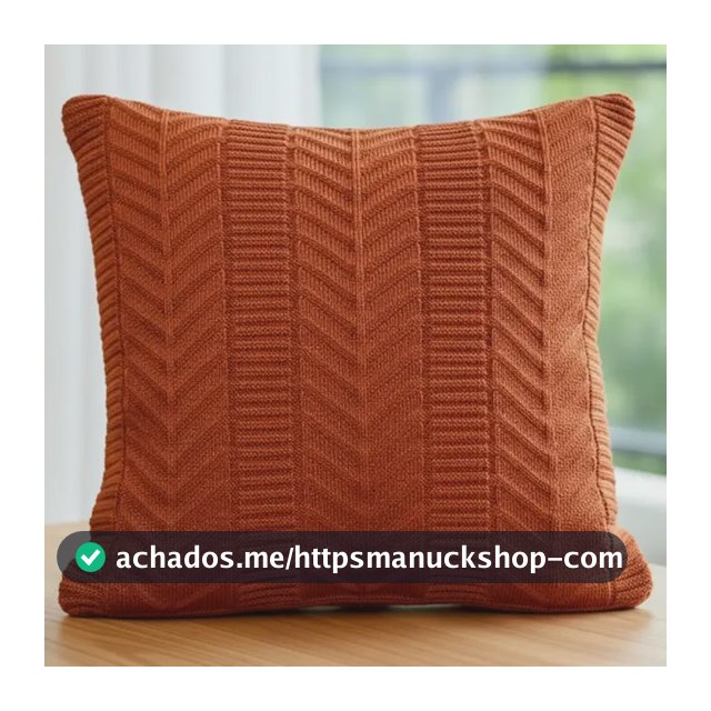 Capa De Almofada Decorativa Tricô 45x45 Boho Luxo Sofá Cama
