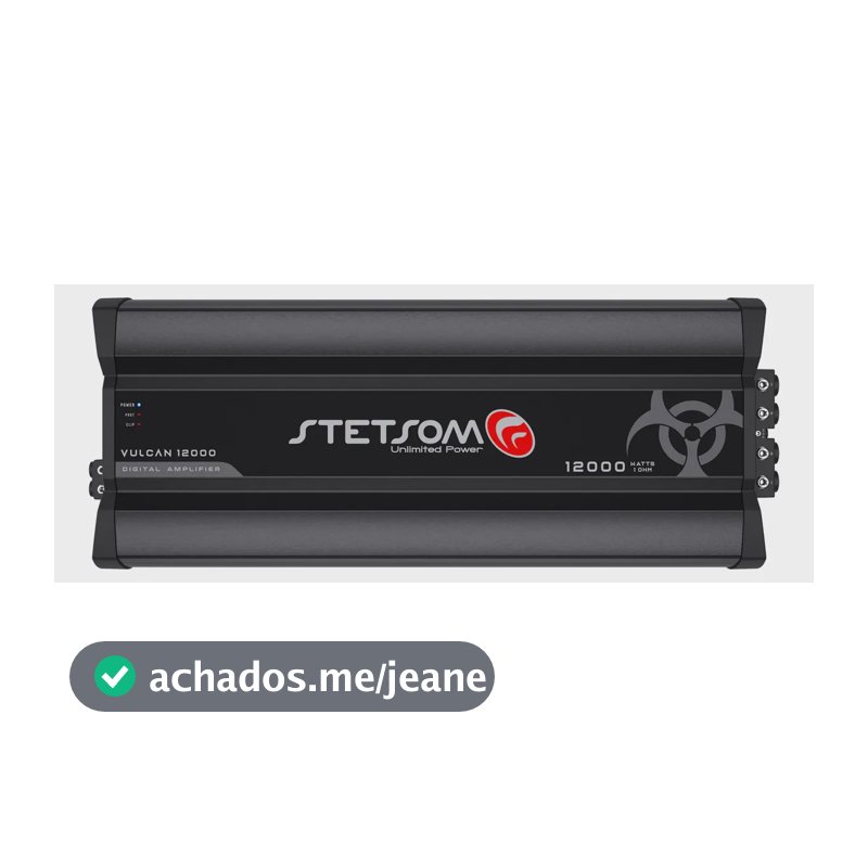 Módulo Amplificador Stetsom Vulcan 12000 Full Range 12000W Mono 1 Ohm para Carro