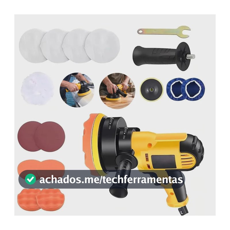 Politriz Lixadeira Elétrica Multifunções HORDY, Politriz Angular Automotiva 4000rpm Com Mandril E Acessórios