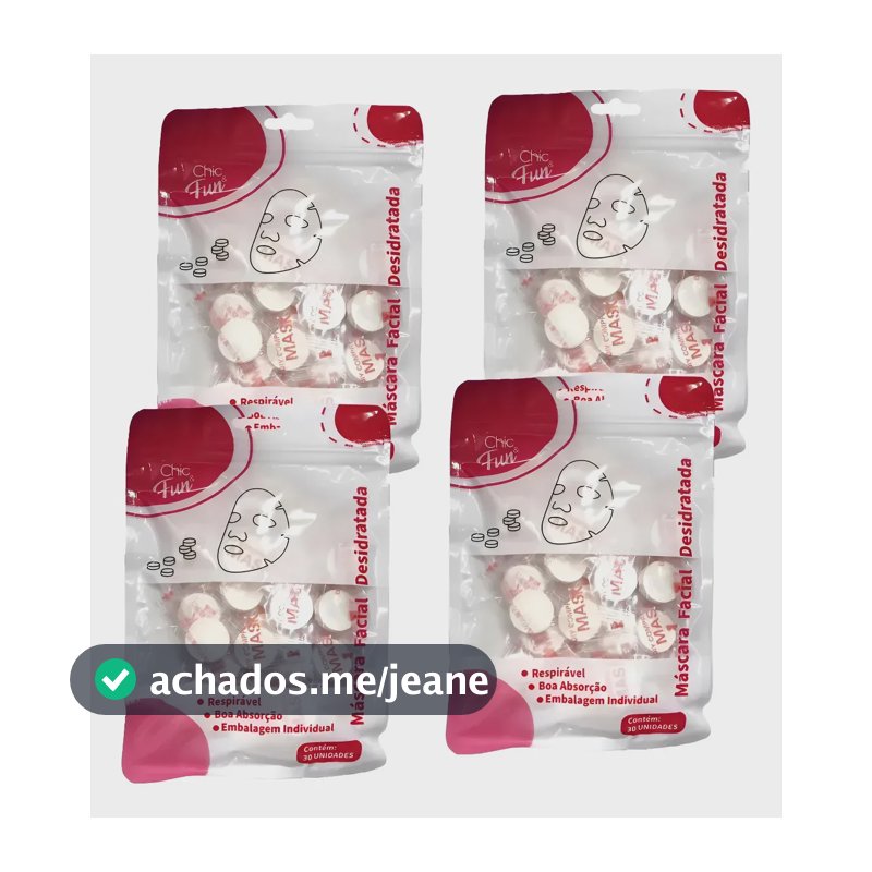 Kit 120un Máscara Desidratada Descartável Limpeza Facial