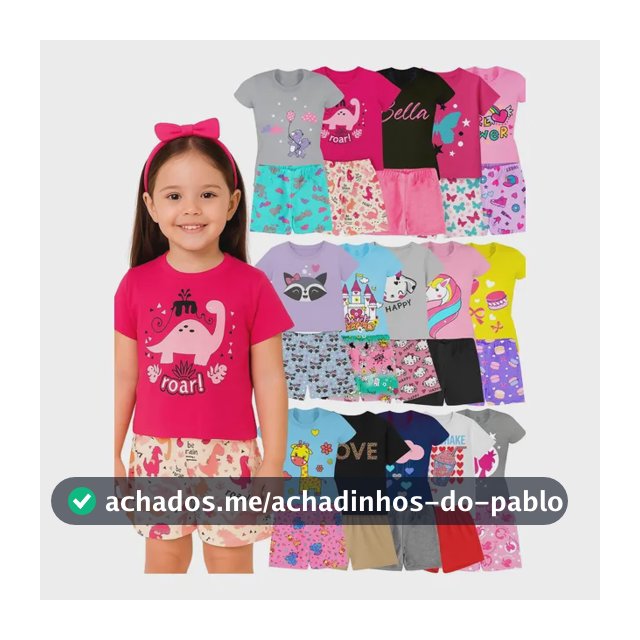 10 Peças Kit Infantil Menina 5 Conjuntos Infantil Feminino