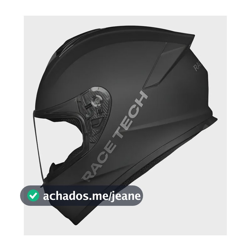 Capacete Race Tech Hit Preto Fosco Masculino Feminino - Tamanho Do Capacete 62