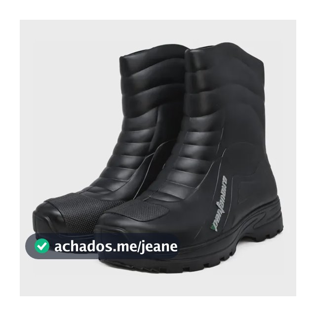 Bota Pantaneiro Pvc Cano Médio Impermeável Preto