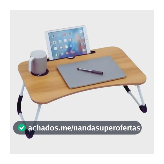 Mesinha De Colo Mdf Suporte Notebook Tablet Copo Sofá Cama