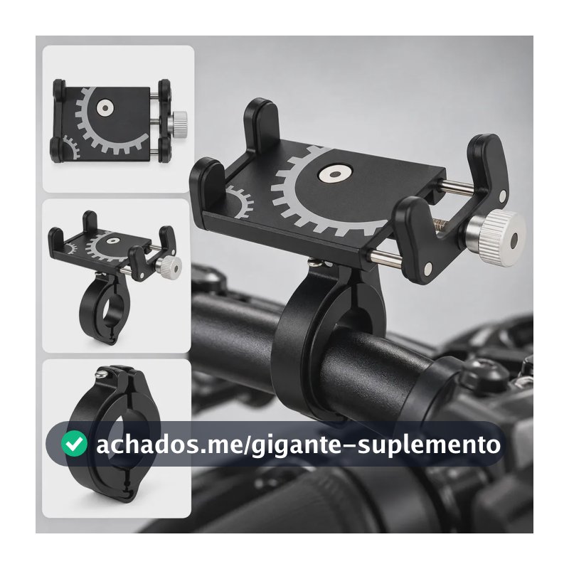 Suporte Celular Bike Moto Regulagem Universal Forte Alumínio Guidão Ajustável Reforçado Resistente À Prova D'água Fixo B Basto