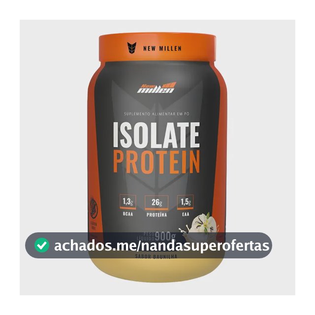 Suplemento EM Pó New Millen Whey Protein Sabor Baunilha X 900g
