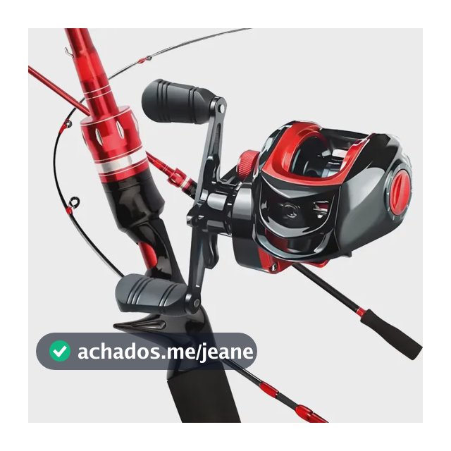 Kit Carretilha De Pesca+2,4m 80lb Lado Da Manivela Vara