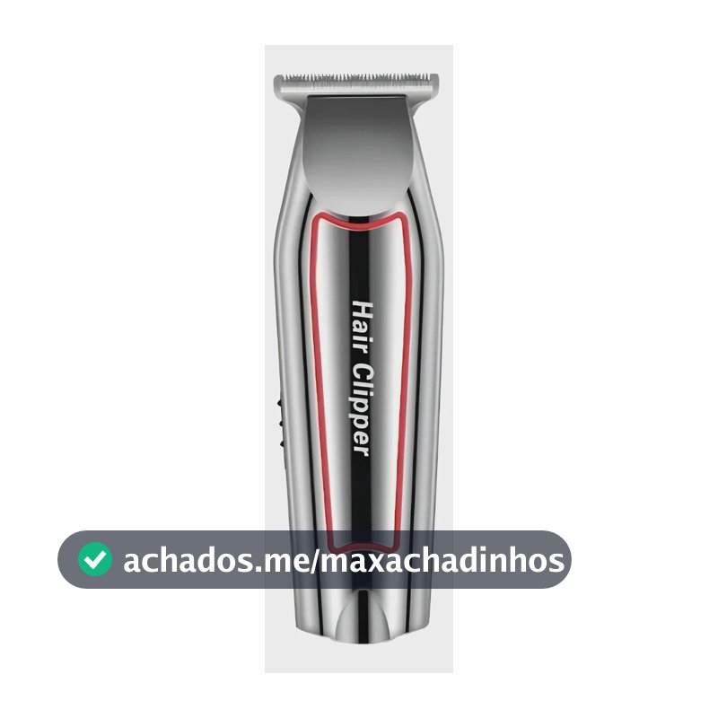 Maquina Cortar Cabelo Aparar Barba Kemei Km-032 Acabamento Prateado 127/220v