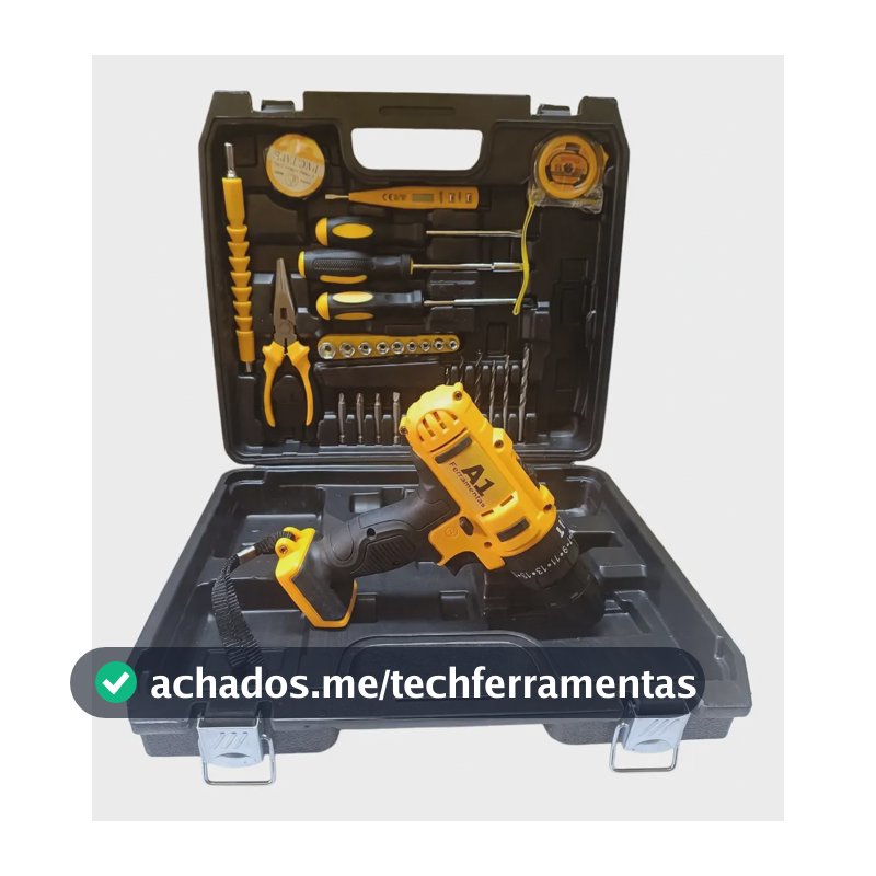 Parafusadeira Sem Bateria Com Kit Completo A1 Amarelo 127/22 Amarelo 127/220v 50 Hz 60 Hz