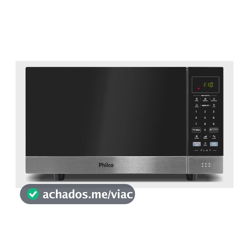 Micro-Ondas PMO30F Flat 28L Preto Espelhado Philco 220V