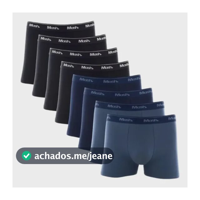 Kit 8 Cuecas Boxer Mash Cores Sortidas Cotton