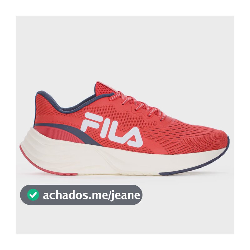 Tênis Fila Comet 2 Treino Leve Respirável Confortável Casual Vermelho-marinho-cinza 41 Br