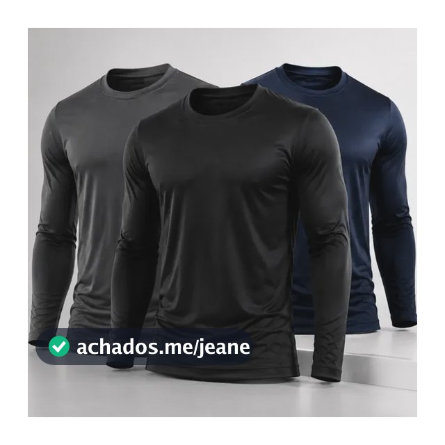 Kit Camisa Masculina Segunda Pele Proteção Solar Uv Dry Fit