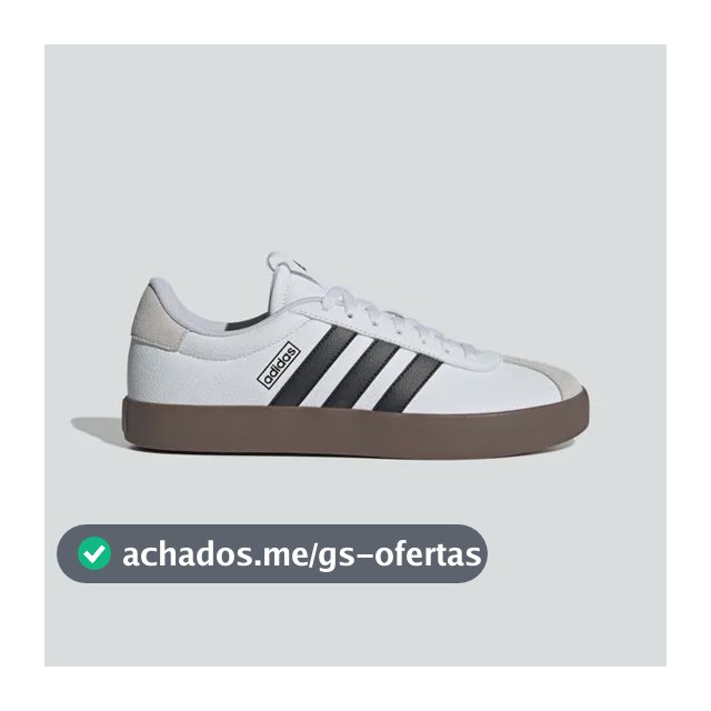 Tênis Casual Masculino Vl Court 3.0 adidas Branco/preto Liso 40 Br