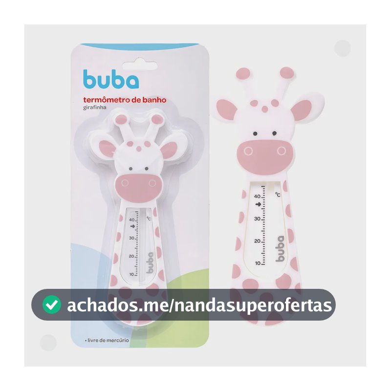Termômetro De Banho Para Bebês Girafinha Rosa 18805 - Buba