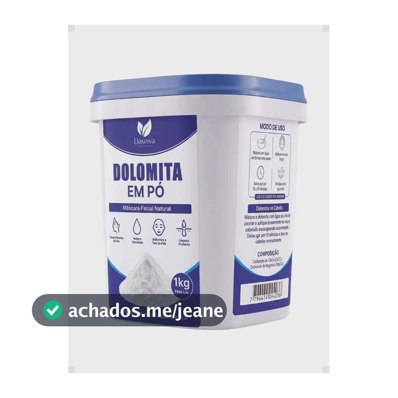 Dolomita Clareadora Daseiva 1kg Para Cuidados Com A Pele Mista