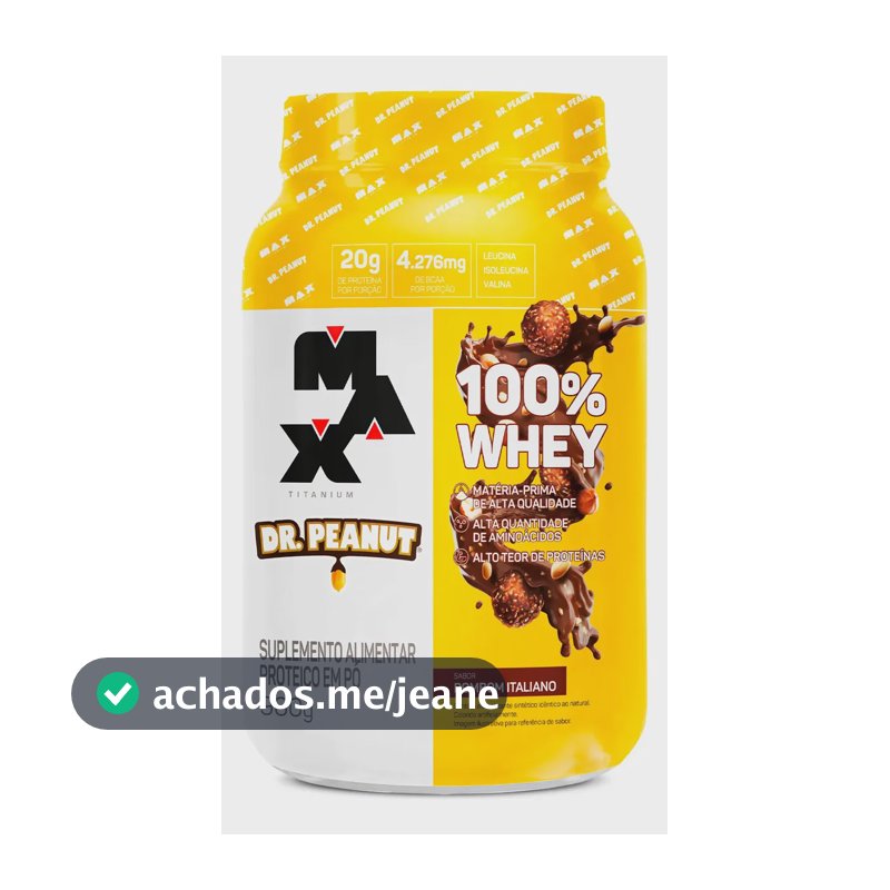 Suplemento Em Pó Max Titanium Dr. Peanut Whey Protein Concentrado (wpc) Pote 900g Sabor Bombom Italiano