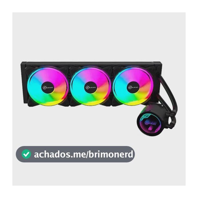 Water Cooler Kalkan Iota V2 360 Rgb 360mm Tdp 280w Preto